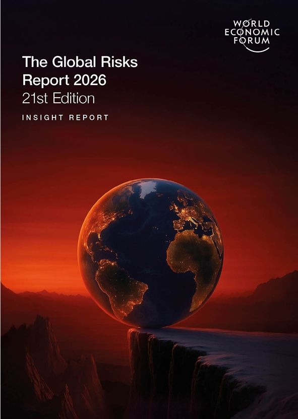 Cover of the World Economic Forum's Global Risks Report 2026, 21st edition.